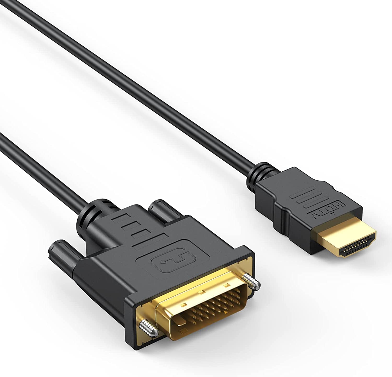 HDMI to DVI Cable 3ft 5-Pack, Bidirectional DVI to HDMI Cord Adapter 1080P Video High Speed Compatible for Computer, PC, Raspberry Pi, Roku, Xbox One, PS4 PS3, Graphics Card