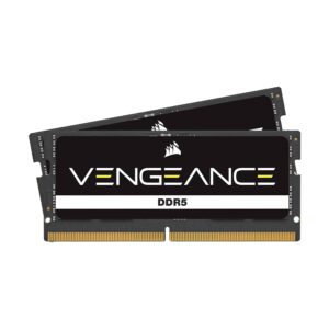 corsair vengeance sodimm ddr5 ram 32gb (2x16gb) 4800mhz cl40 intel xmp icue compatible computer memory - black (cmsx32gx5m2a4800c40)