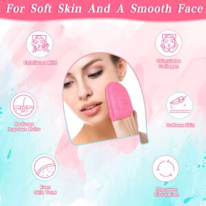 4 Pcs Facial Scrub Exfoliator Mitts Deep Exfoliating Gloves Face Scrub and Body Scrub Mitt Face Cleaning Mitten Skin Cleanser Dead or Dry Skin Remover Exfoliator Face Scrub Tool, 4 Colors