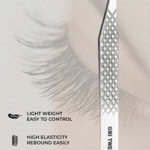 GMI Lash Tweezers - Set of 5 Eyelash Tweezers - Stainless Steel Eyelash Extension Tweezers - Multipurpose Lash Tweezers for Eyelash Extensions for Individual.