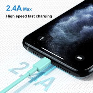 QZIIW iPhone Charger Cable 10 Ft [Apple MFI Certified], 3Pack 10 Feet Long USB to Lightning Cable, Apple Charging Power Cord 10 Foot for iPhone 14 13 12 11 Pro Max Mini XR XS X 9 8 7Plus 6 ipad-Blue