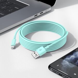 QZIIW iPhone Charger Cable 10 Ft [Apple MFI Certified], 3Pack 10 Feet Long USB to Lightning Cable, Apple Charging Power Cord 10 Foot for iPhone 14 13 12 11 Pro Max Mini XR XS X 9 8 7Plus 6 ipad-Blue