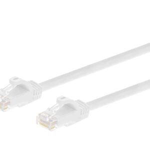 Monoprice Cat6 2ft White 12-Pk Patch Cable UTP 24AWG 550MHz Pure Bare Copper Snagless RJ45 Flexboot Series Ethernet Cable