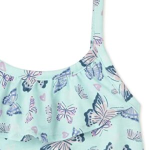 The Children's Place Baby Toddler Girls Sleeveless Romper, Light Blue Butterflies, 5T