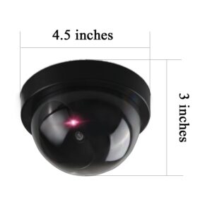 Fake Security Camera - Realistic Set of 2 Fake Security Cameras - Durable Dummy Cameras for Outside - Battery-Operated Fake Cameras with Red Light - Fake Outdoor Camera for Indoor or Outdoor