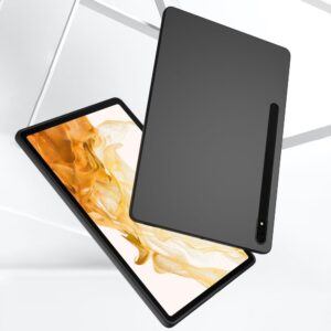 Galaxy Tab S8 Plus Case (2022),Galaxy Tab S7 Plus Case (2020), Thin and Soft Tablet Protective Cover for Samsung Galaxy Tab S8 Plus/S7 Plus/ S8+/ S7+ 12.4 Inch, Black