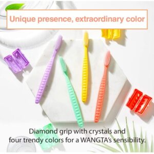 Samjung Wangta Soft Toothbrush, 6 Pack (Pastel White) – Best Manual Toothbrush for Maximum, Efficient Cleaning and Sensitive Gums and Teeth