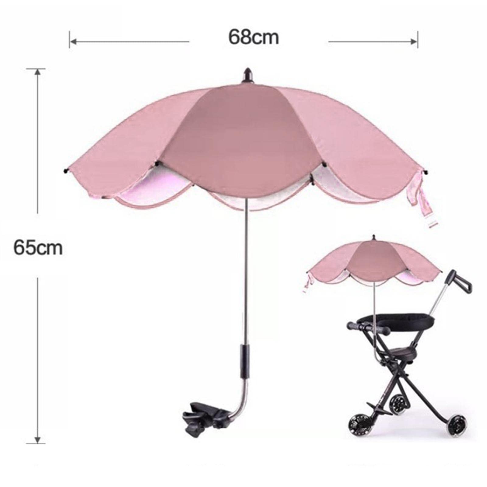 GZYF Kid Universal Baby Parasol Umbrella UV for Pushchair Stroller, Pink