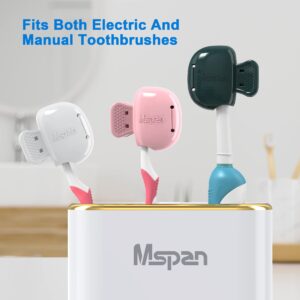 Mspan Toothbrush Cover Cap Case: Brush Head Protector Pods Plastic Travel Tooth Brushing Clip for Manual & Electric Toothbrush - 6 Packs