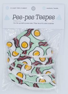 pee-pee teepee bacon + eggs- cello bag