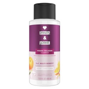 love beauty and planet 5-in-1 multi-benefit conditioner vegan keratin collagen & sun-kissed mandarin, for a deep cleanse, hydration, strength, fullness, & shine, 13.5 fl oz