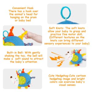 Inbeby Baby Crib Stroller Toys, Infant Car Seat Toys 0-6 Months Multi Functions, Plush Rattle Sensory Hanging Toys with C-Clip, Newborn Infant Baby Girl Boy Gift Toy 0 3 6 12 Month