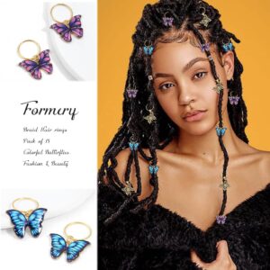 Formery Loc Jewelry Hair Gold Butterfly Charms Braids Jewels Clips Locs Dreadlock Hair Accessories for Women (15pcs) (Butterfly)