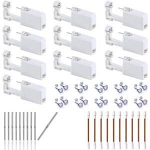 ear piercing gun,10 pack ear piercing kit disposable self ear piercing gun with sterling silver ear sticks and clean tool pierce kit tool for nose studs cartilage tragus helix piercing gun