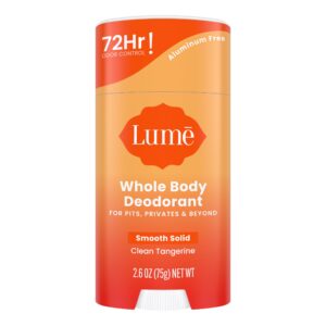 lume smooth solid stick - 2.6 ounce (clean tangerine)