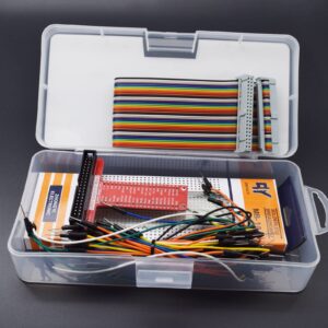 Adeept Raspberry Pi GPIO Breakout, T-Type GPIO Expansion Board +830 Points Solderless Breadboard+65pcs Jumper Cables +40pin Rainbow Ribbon Cable, Raspberry Pi GPIO Expansion Kit