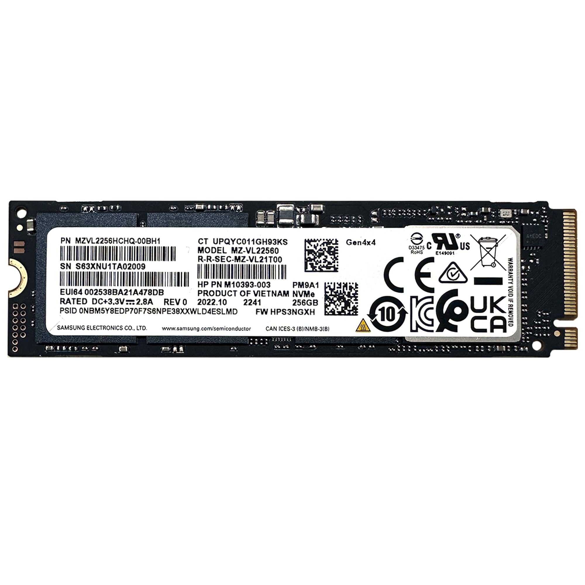 OEM Samsung PM9A1 256GB M.2 PCIe NVME Solid State Drive SSD OEM 80mm 2280 MZVL2256HCHQ Gen 4 M Key