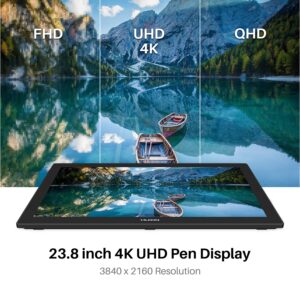 HUION Kamvas Pro 24 4K UHD Graphics Drawing Tablet and ST100A Adjustable Stand