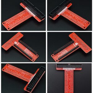 Adeept Raspberry Pi GPIO Breakout, T-Type GPIO Expansion Board +830 Points Solderless Breadboard+65pcs Jumper Cables +40pin Rainbow Ribbon Cable, Raspberry Pi GPIO Expansion Kit