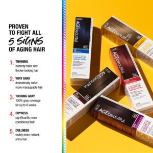 AGE beautiful Permanent Hair Color Dye Liqui Creme & Developer 20 Volume | 100% Gray Coverage | Anti-Aging | Biotin for Thicker, Fuller, Healthier Hair | 10G Very Light Golden Blonde