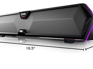 Edifier MG300 Computer Sound Bar: Loud Speakers with Deep Bass - Switch RGB Built-in Microphone for Gaming Speakers Wireless Bluetooth 5.3 & USB Adapter PC Sound Bar for Desktop