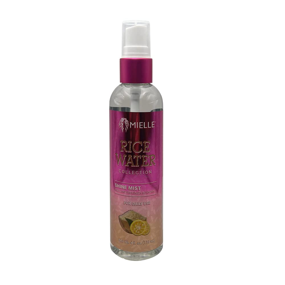 Mielle - Rice Water & Aloe Vera Blend - Length Retention For Dry & Damaged Hair Sulfate-Free Shampoo, Moisturizing Milk, Pink