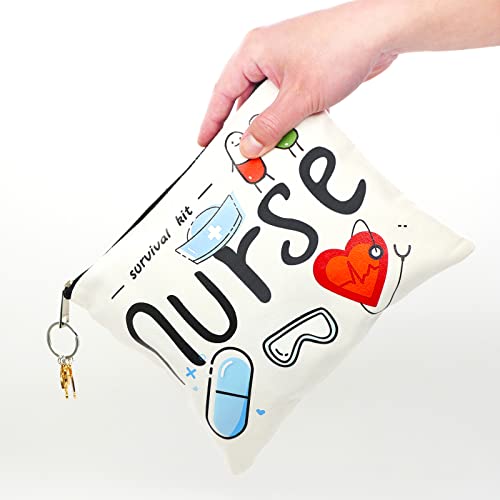 onstary Nurse Survival Kit Cosmetic Bag Birthday Gift For Nurse Nursing Graduation Gift CanvasBag (nurse)