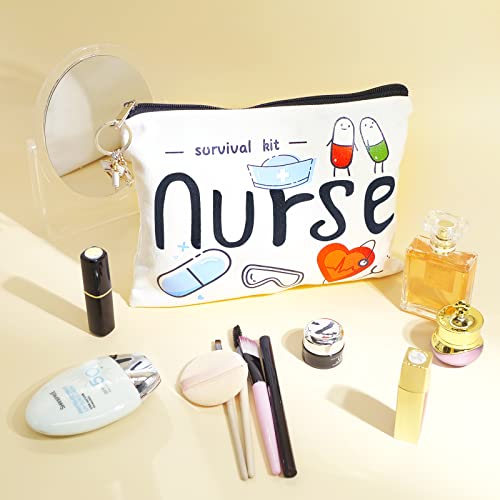 onstary Nurse Survival Kit Cosmetic Bag Birthday Gift For Nurse Nursing Graduation Gift CanvasBag (nurse)