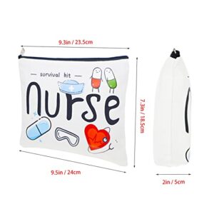 onstary Nurse Survival Kit Cosmetic Bag Birthday Gift For Nurse Nursing Graduation Gift CanvasBag (nurse)