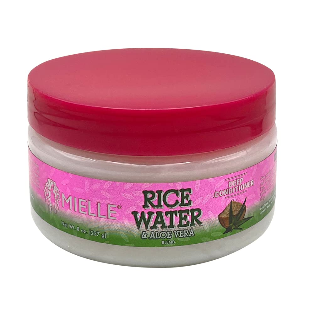 Mielle - Rice Water & Aloe Vera Blend - Length Retention For Dry & Damaged Hair Sulfate-Free Shampoo, Moisturizing Milk, Pink