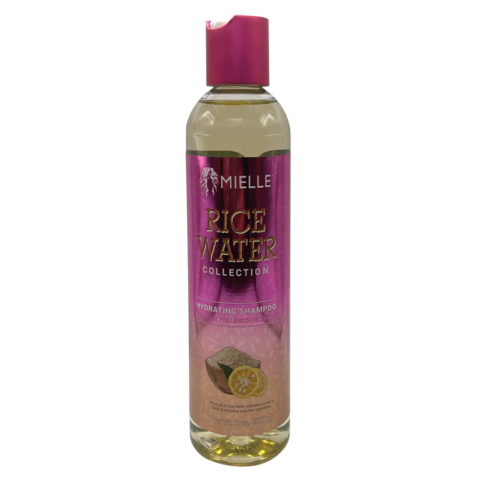 Mielle - Rice Water & Aloe Vera Blend - Length Retention For Dry & Damaged Hair Sulfate-Free Shampoo, Moisturizing Milk, Pink