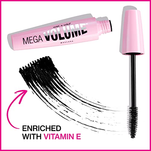 wet n wild PRIDE Mega Volume Mascara - Lengthening, Waterproof, Vitamin E Enriched, Cruelty-Free, Gluten-Free, Sulfate-Free & Vegan - Mega Volume Mascara