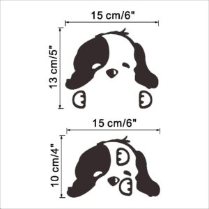 2pcs Light Switch Decals Adorable Little Black Dog Pet Animal Pattern Wall Door Sticker Decor Art Mural Baby Nursery Room