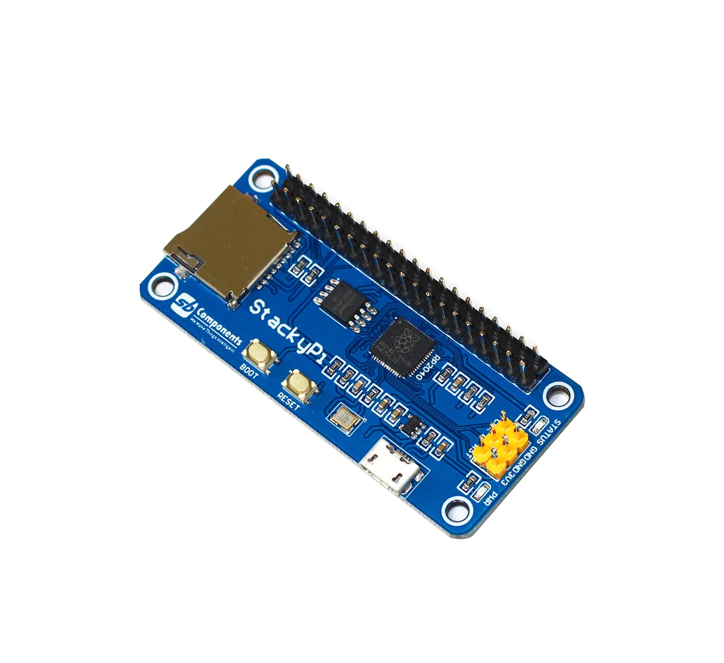 StackyPi - Stackable Raspberry Pi HAT Based on Raspberry Pi RP2040 MCU, Helps to Run The Raspberry Pi Hats via The Pico Zero RP2040