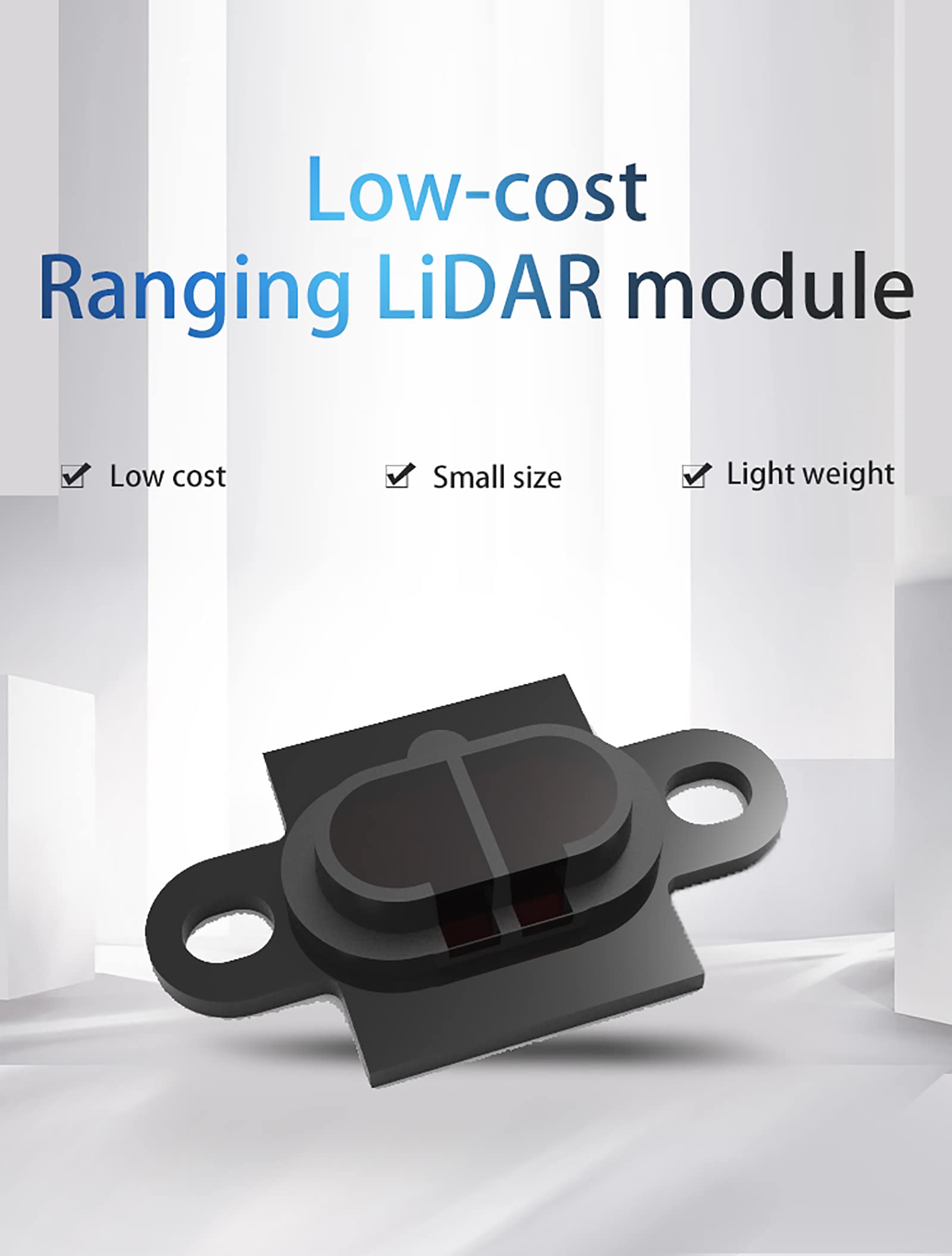 TF-LC02 Lidar Sensor 3cm-200cm Short-Range Distance Single-Point Ranging Finder Module UART/IIC Compatible with Pixhawk and Raspberry Pi for Drone/Robot Obstacle Avoidance