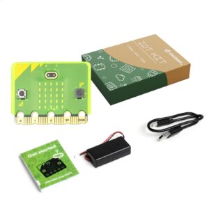 microbit v2 starter kit with iotcrazy© frosted protective case, official bbc micro:bit v2.21 board, built-in speaker and microphone