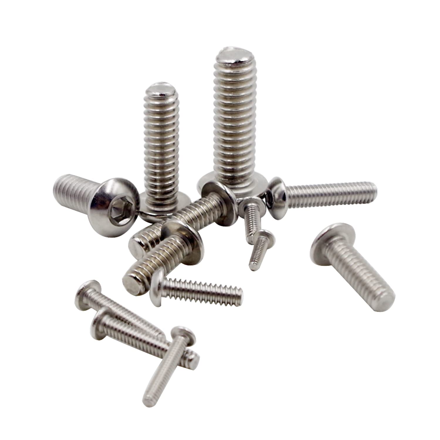 HVAZI #2-56 to 5/16"-18 UNC Stainless Steel Button-Head Socket Cap Screws Assortment Kit