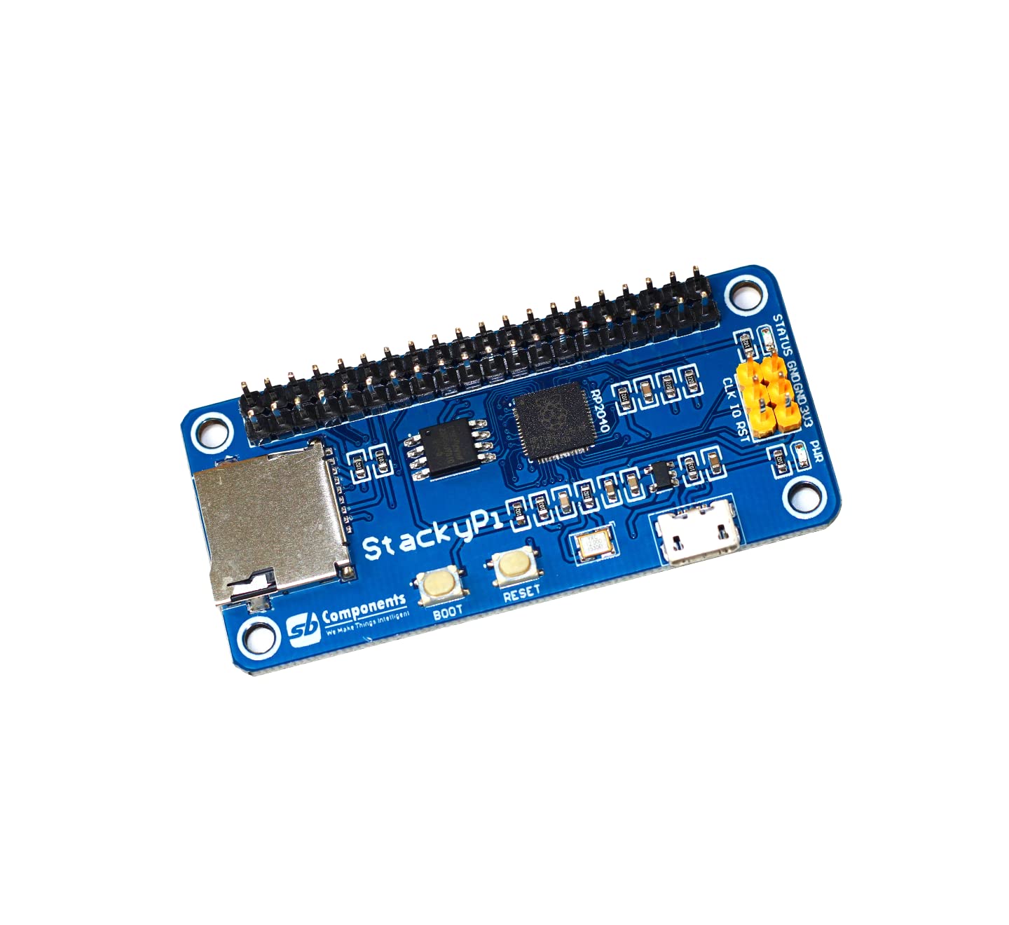 StackyPi - Stackable Raspberry Pi HAT Based on Raspberry Pi RP2040 MCU, Helps to Run The Raspberry Pi Hats via The Pico Zero RP2040