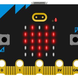 Microbit V2 Starter Kit with IoTCrazy© Frosted Protective Case, Official BBC Micro:bit v2.21 Board, Built-in Speaker and Microphone