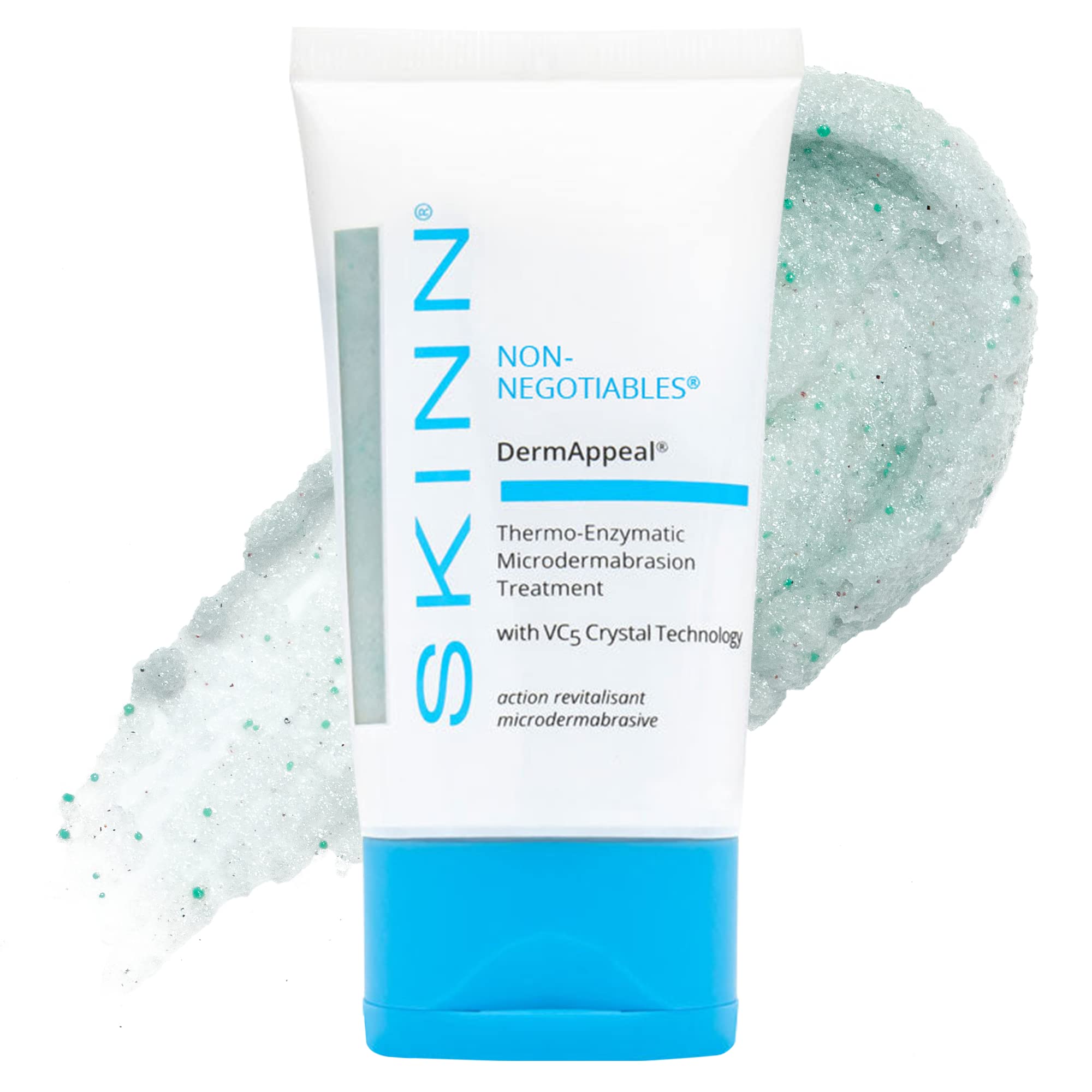 SKINN DermAppeal® Microdermabrasion Treatment for Smoother, Brighter, and Clearer Skin, 2oz - Exfoliating Facial Scrub Removes Dead Skin and Smooths Wrinkles and Fine Lines for Flawless, Glowing Skin