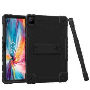 Mignova for TCL Tab Pro 5G Tablet Case Built in Rotating Kickstand/Shoulder Strap Hand Strap Hybrid Shockproof Armor Kids Friendly Case for Nokia T20/T21/Vastking KingPad M10 10.36 inch(Black+Black)