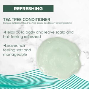 True+Real Tea Tree Conditioner, Moisturizing Formula, Hydrates, Soothes Scalp, Refreshing Mint Scent, For All Hair Types, 10.14 oz