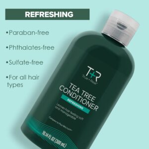 True+Real Tea Tree Conditioner, Moisturizing Formula, Hydrates, Soothes Scalp, Refreshing Mint Scent, For All Hair Types, 10.14 oz