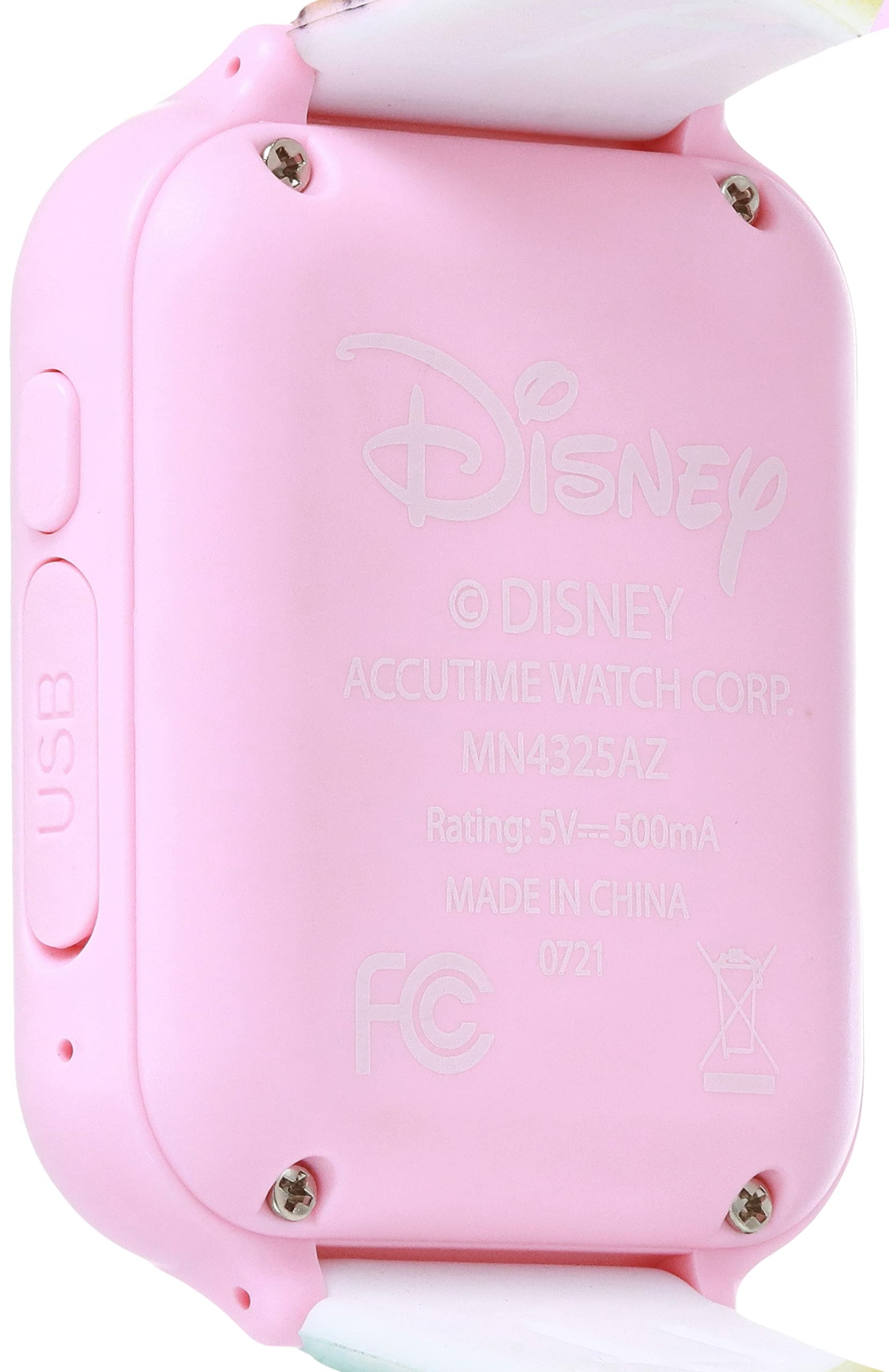 Accutime Kids Disney Minnie Mouse Multicolor Educational Learning Touchscreen Smart Watch Toy for Girls, Boys, Toddlers - Selfie Cam, Learning Games, Alarm, Calculator and More (Model: MN4325AZ)