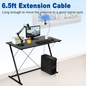 Eightwood Dual Band WiFi Antenna 2.4GHz 5GHz RP-SMA WiFi Antennae with 6.5ft Extension Cable for PC Desktop Computer PCI PCIe WiFi Bluetooth Card Wireless Network Router