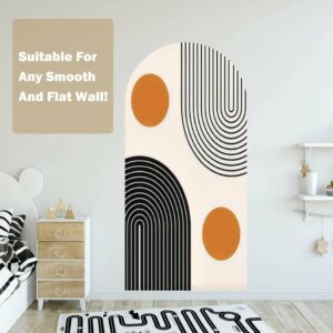 Kanworse Arch Wall Decal Abstract Contemporary Aesthetic with Geometric Balance Shapes Two and Peel and Stick Wallpaper Color 36inchx72inch