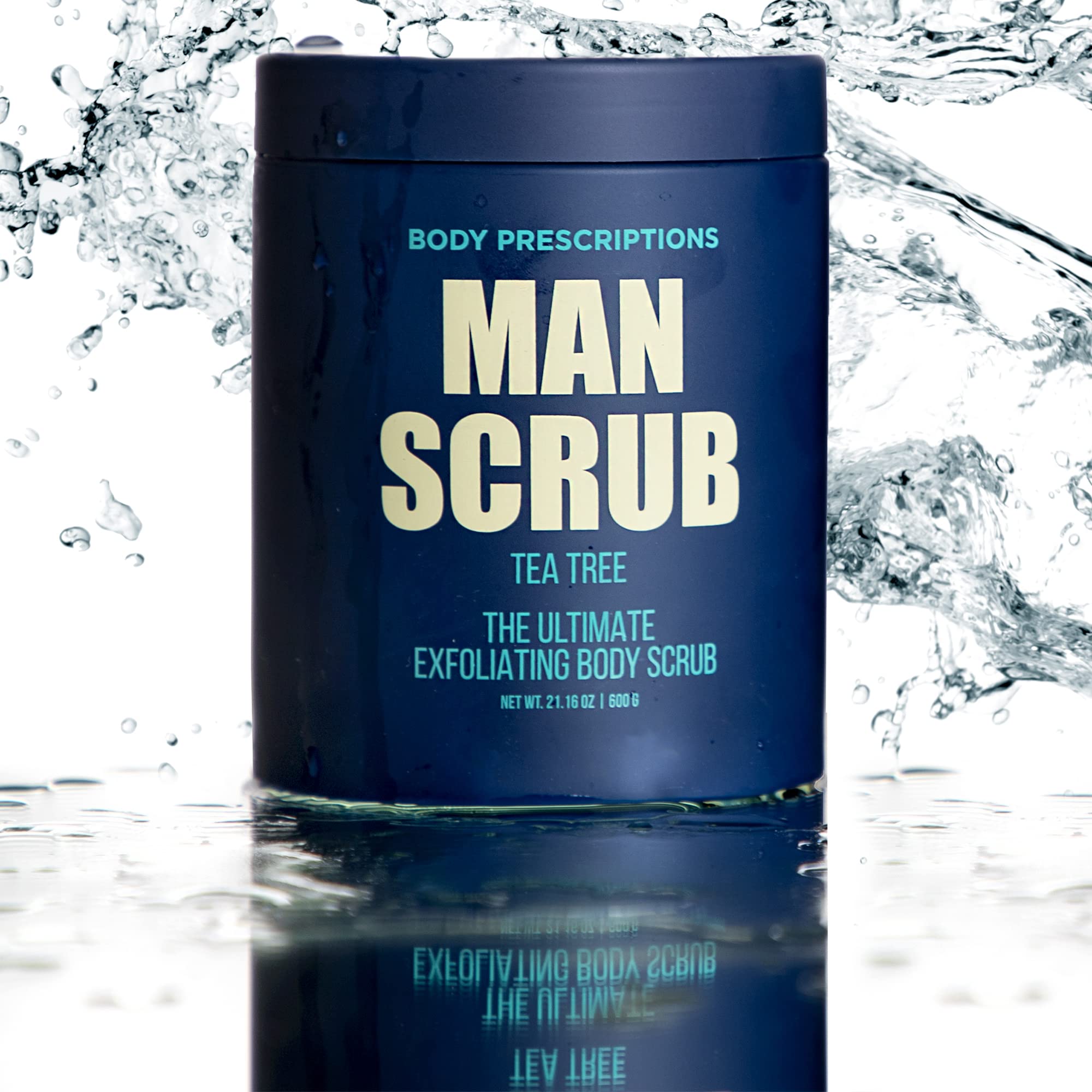 Body Prescriptions Men’s Exfoliating Body Scrub – Ultimate Skin Cleansing Wash in Jar with Twist-Top Lid, For All Skin Types, 21 Ounce (Pack of 4), Combo Pack