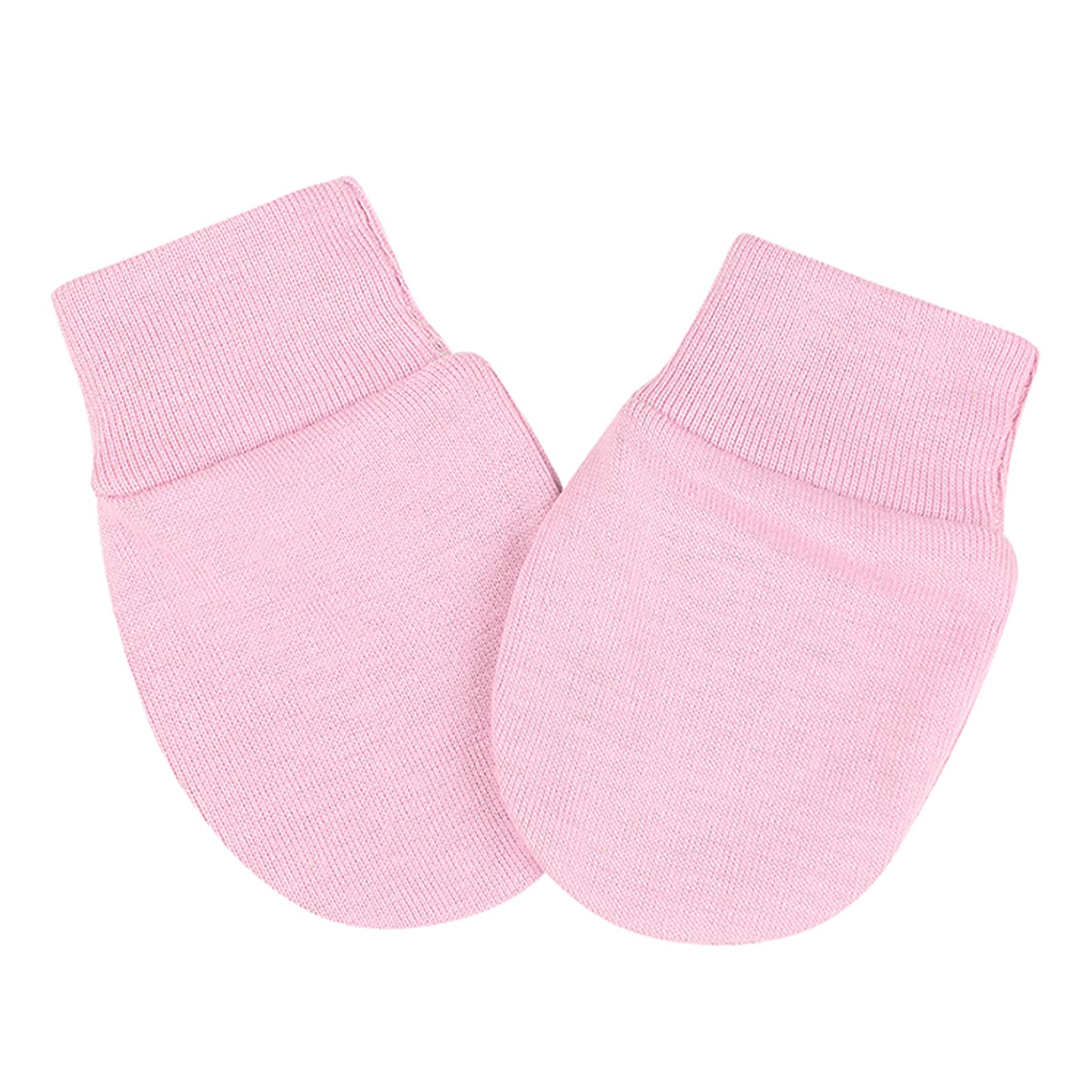 Mittens and Caps for Newborn Baby Girls Set Hospital Hat Beanie Infant Hats with Bow for 0-6 Months Deep Pink & White & Purple 0-3 Months