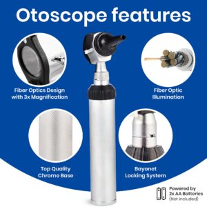 Zyrev ZetaLife Combo Otoscope Set with 50 Extra Disposable Specula Tips (1st Edition)