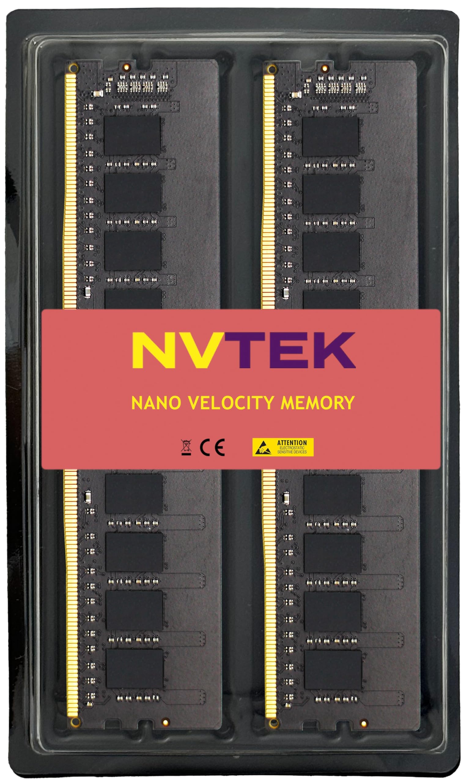 NVTEK 16GB (2X8GB) DDR4 2400MHZ PC4-19200 UDIMM 1Rx8 1.2V 288-PIN Non-ECC Unbuffered Desktop PC Computer Memory KIT